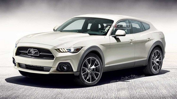 ford mustang suv rendered front angle