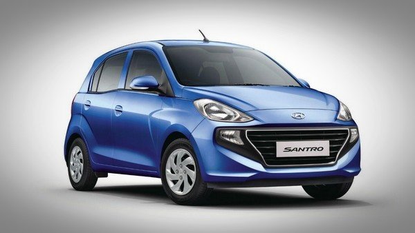 hyundai santro third quarter blue color