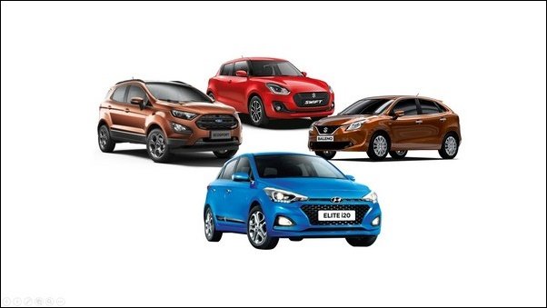 maruti baleno maruti swift hyundai elite i20 ford ecosport