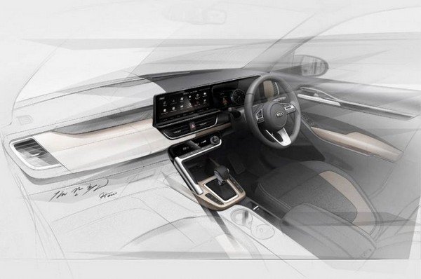 kia sp2i interior dashboard sketch