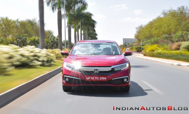 2019 Honda Civic red front in action