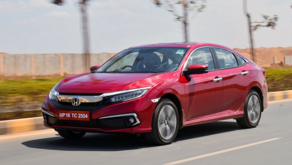 2019 Honda Civic red side profile angle