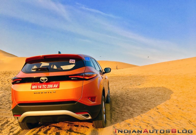 2019 Tata Harrier orange rear