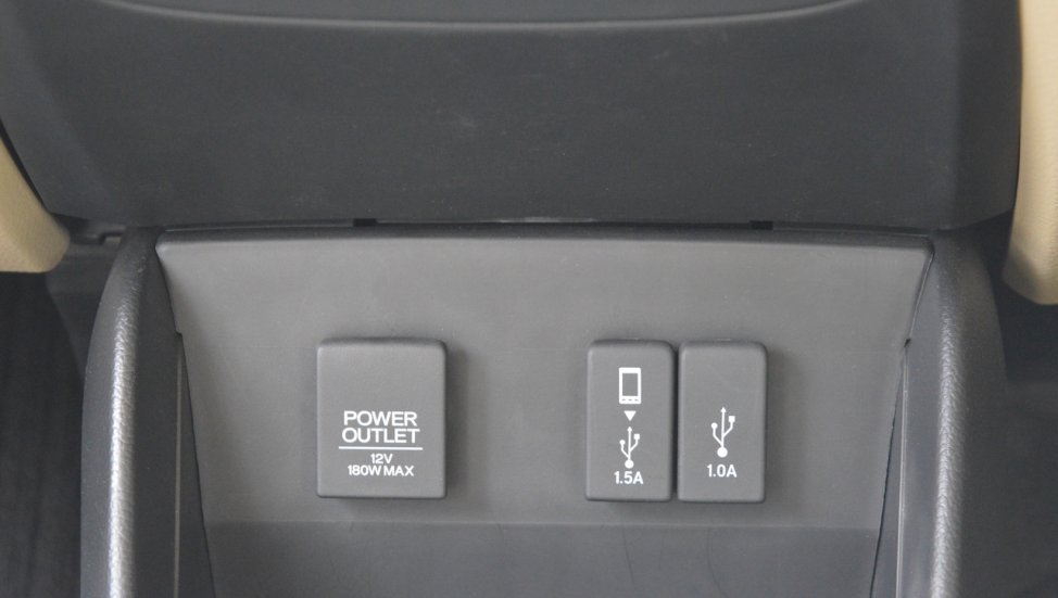 2018 Honda Amaze interior front power outlet and USB ports