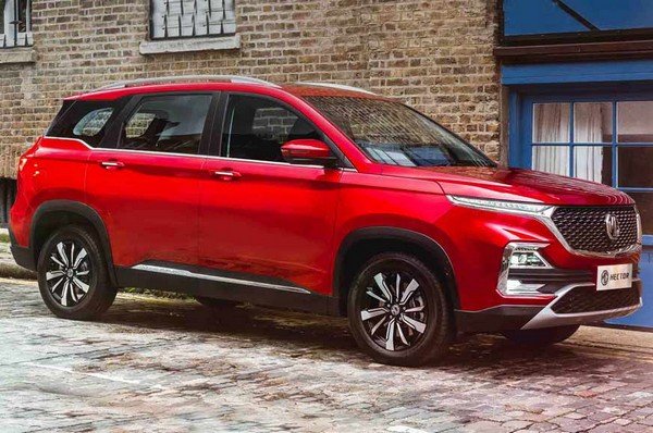 mg hector bookings red three quarter