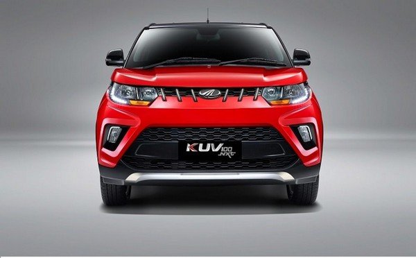 mahindra kuv100 nxt front look red