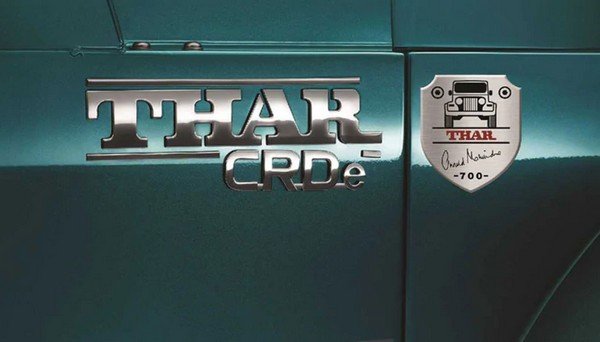 mahindra thar 700 2019 badge