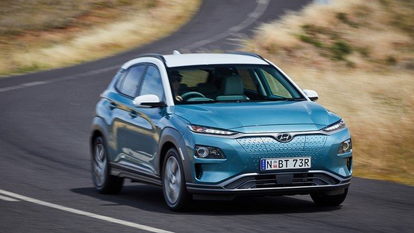 hyundai kona 2019 blue front face