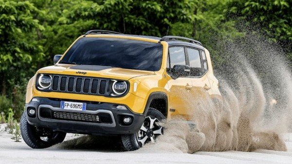 jeep b suv rendered yellow colour front angle