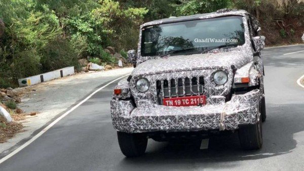 2020 mahindra thar spied front look