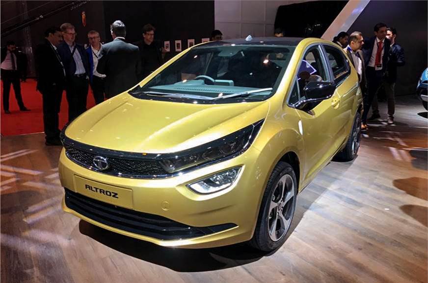 2019 Tata Altroz yellow front angle