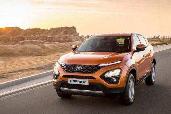 tata harrier orange front