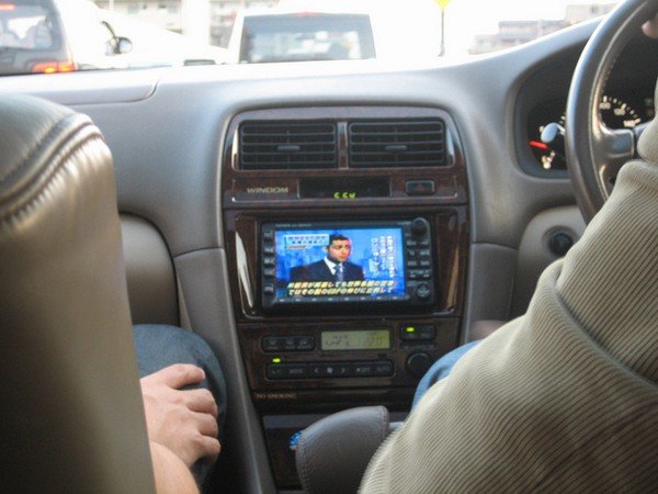 tv in car