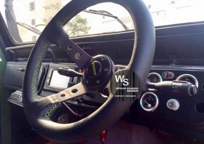 Modified Jonga Nissan P60 dashboard, instrument cluster, and steering