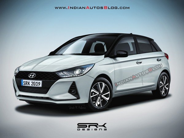 hyundai i20 2020 white front and side profile