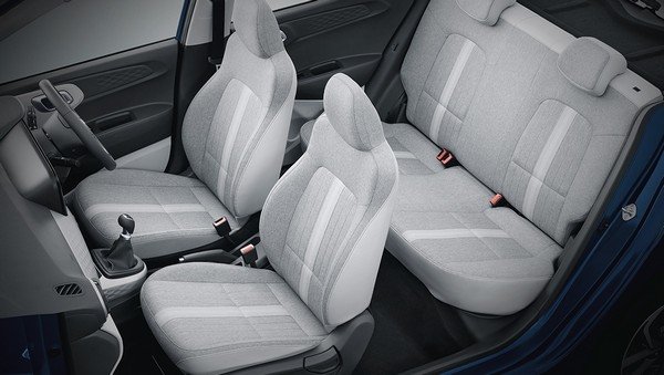 2019 hyundai grand i10 nios interior seat- ayout