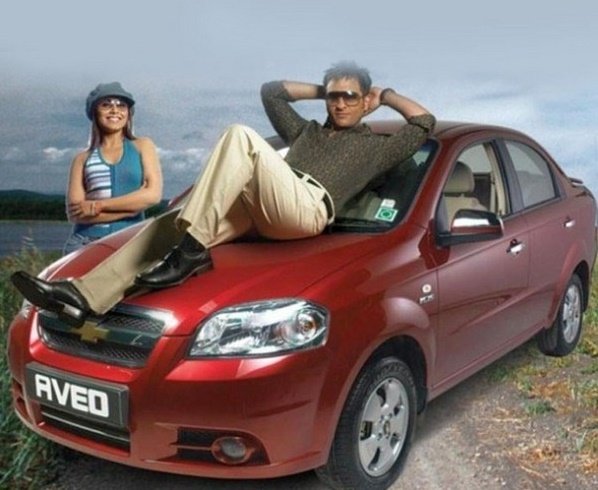 chevrolet aveo red front angle