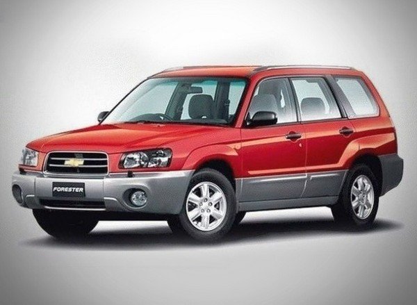 chevrolet forester red side profile angle