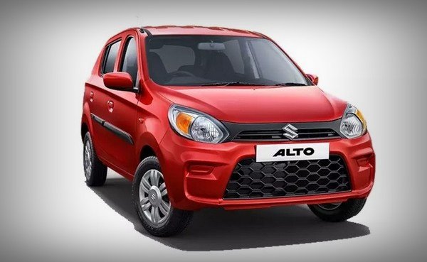 maruti alto red front angle