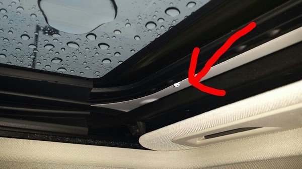 rain leaked through sunroof