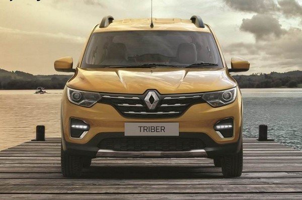 renault triber 2019 front look yellow color