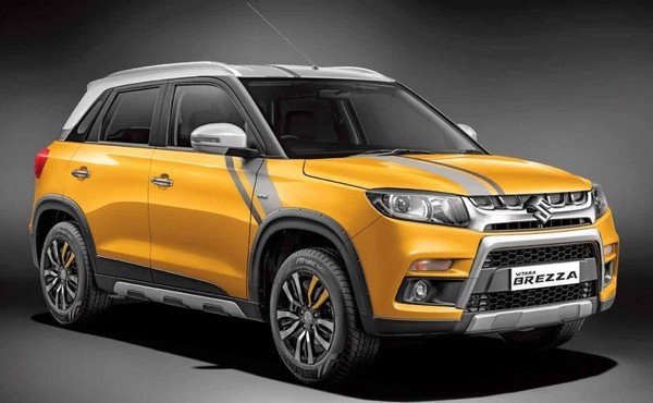 maruti suzuki vitara brezza yellow