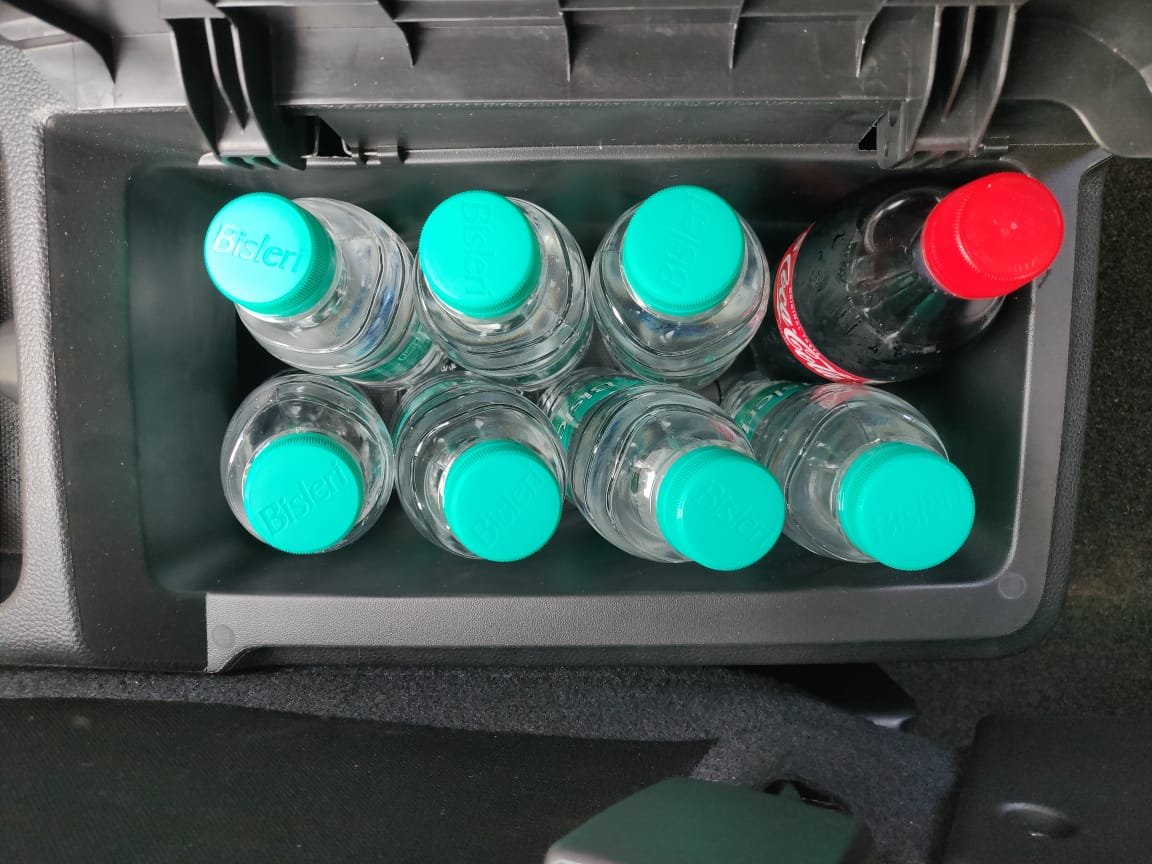 Bottles in Cooled Storage Compartment