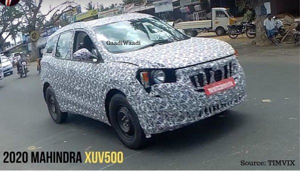 2020 mahindra xuv500 spied front angle