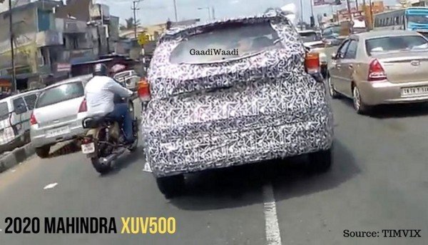 2020 mahindra xuv500 spied rear