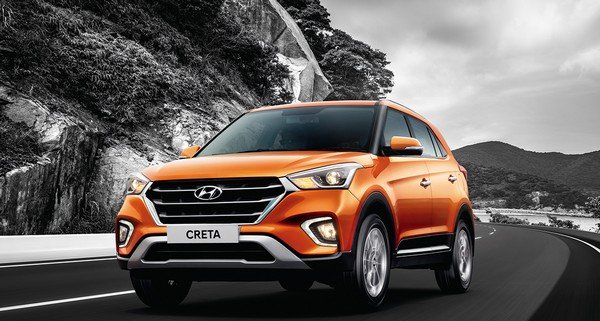 current hyundai creta orange colour front angle