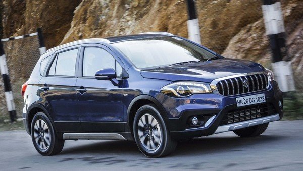 2017 maruti s-cross blue side profile angle