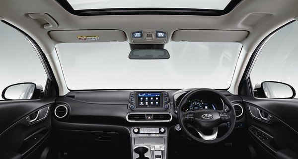 hyundai kona EV suv interior