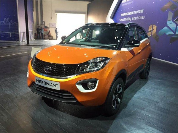 2018 tata nexon orange front angle