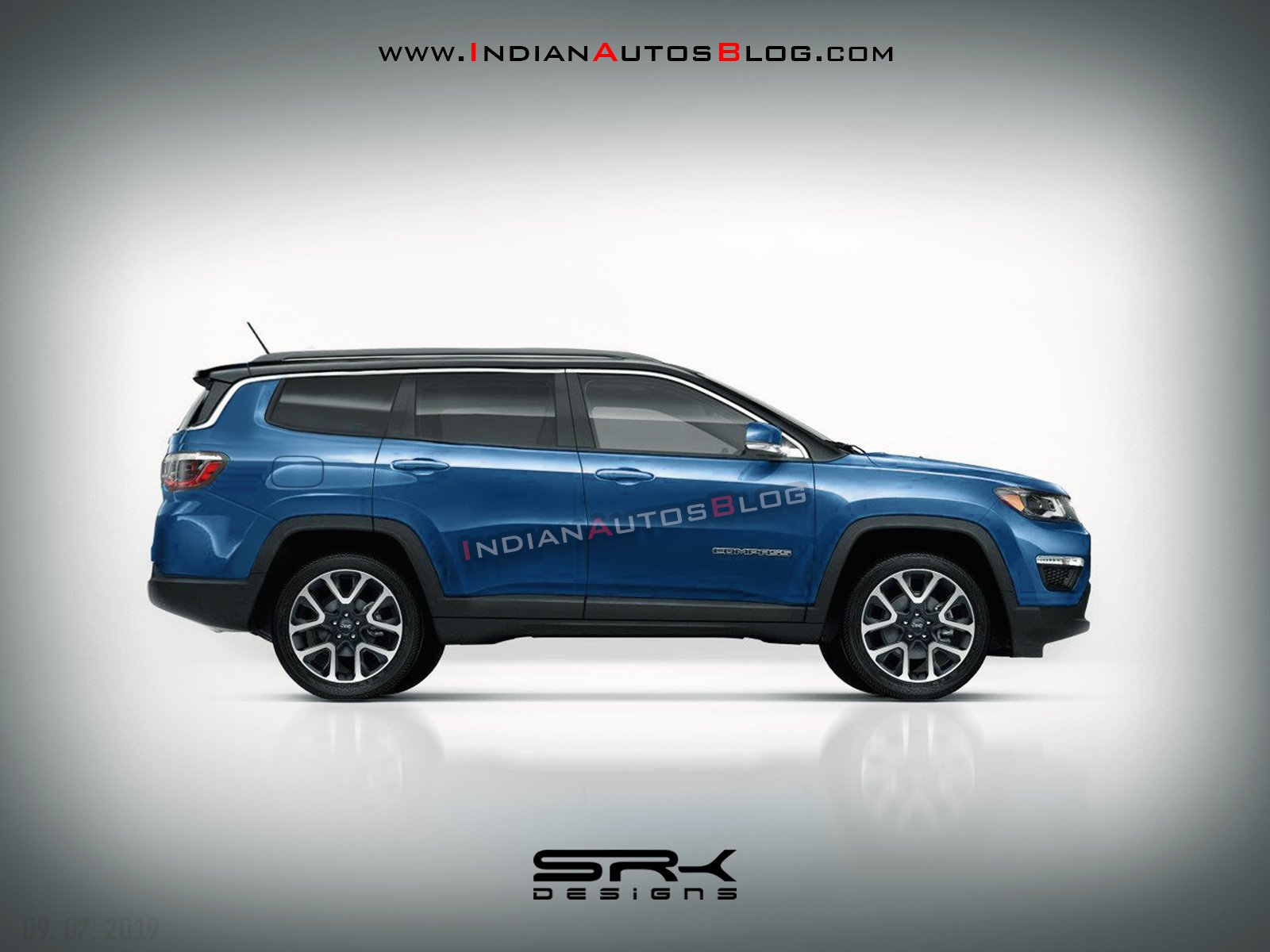 Rendering of the 7-seater Jeep Compass (Code-named : Low-D)