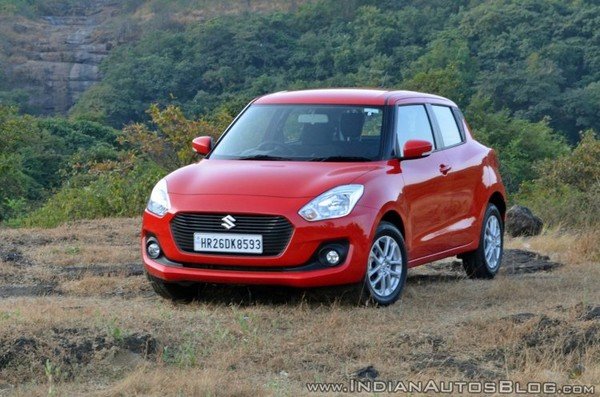 maruti swift red front angle