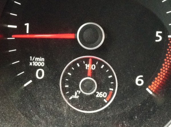 temperature gauge on car