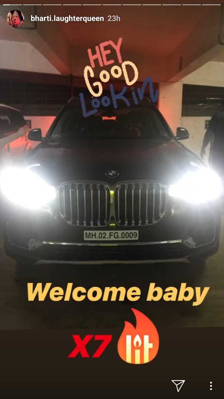 cars of Indian TV stars Bharti Singh BMW X7