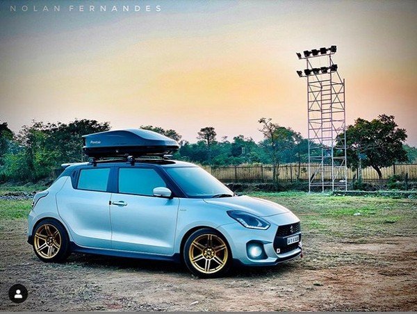 modified maruti swift side profile angle