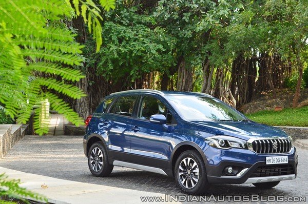 SUVs at Auto Expo 2020 - maruti s-cross blue front angle