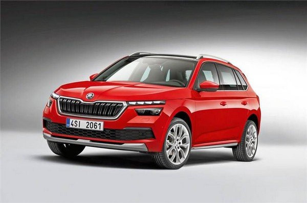 SUVs at Auto Expo 2020 - skoda kamiq red front angle