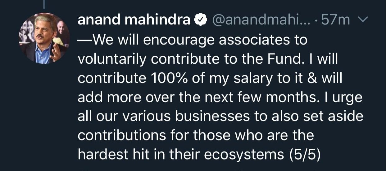 Anand Mahindra Tweet