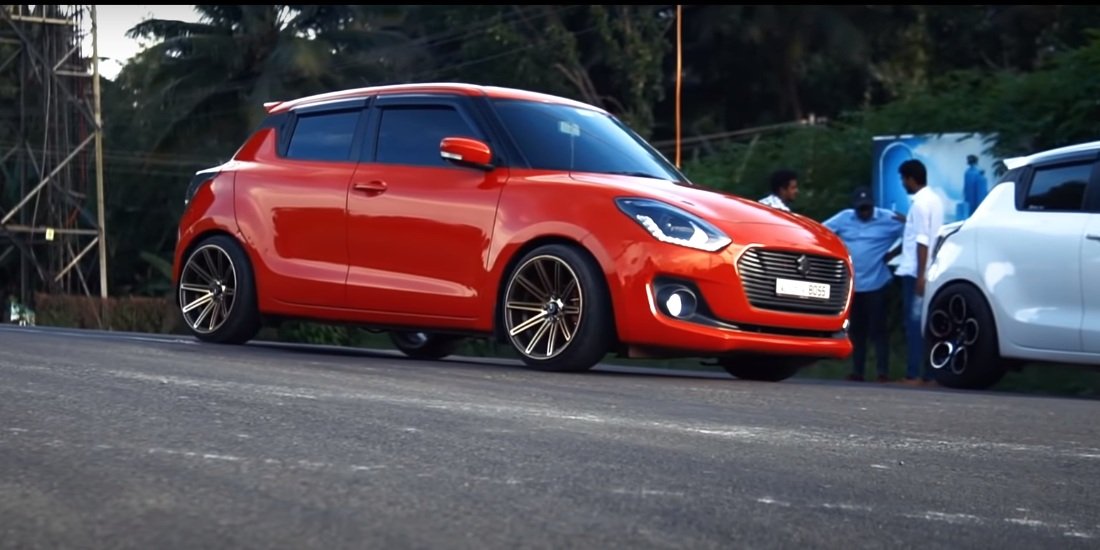 Modified Maruti Suzuki Swift front three quarter