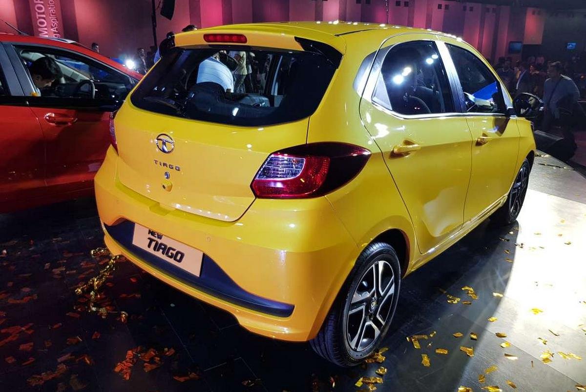 2020 tata tiago rear three quarters