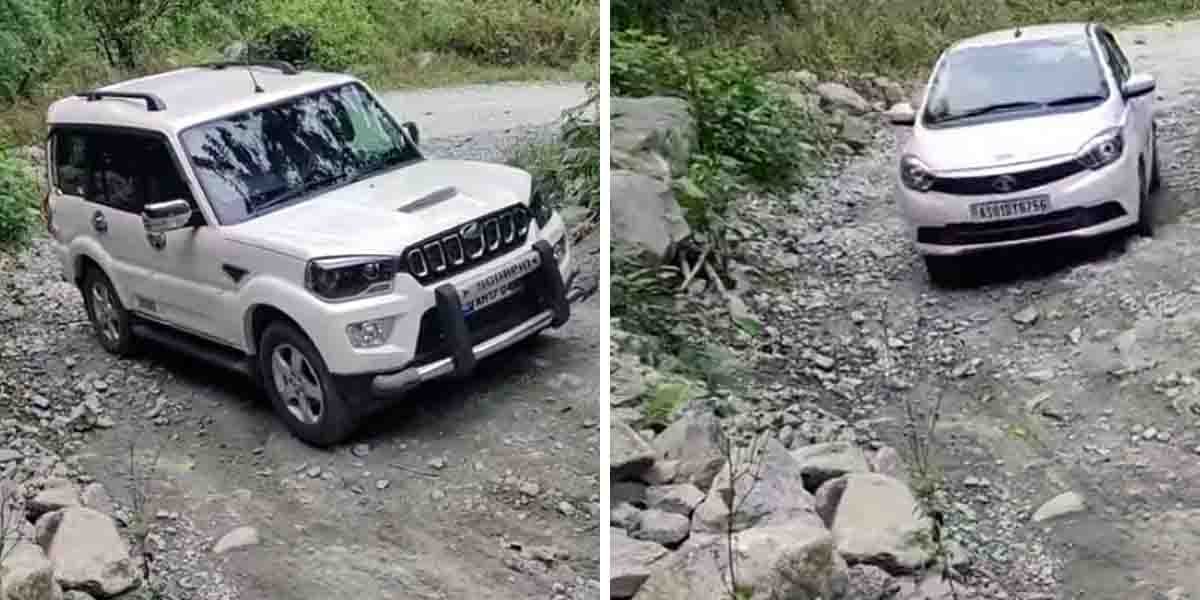 While Tata Tiago Overcomes Steep Road, Mahindra Scorpio Gets Stuck. Why?