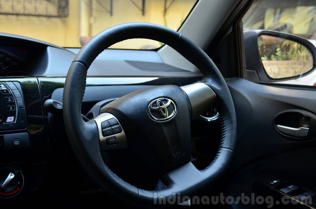 Toyota Etios Cross interior steering wheel