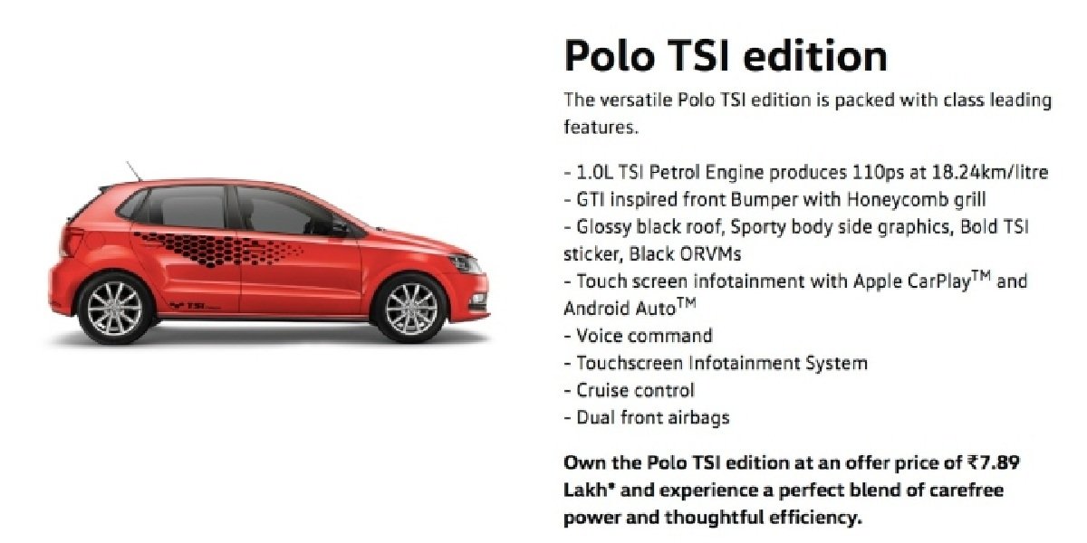 VW Polo TSI specs