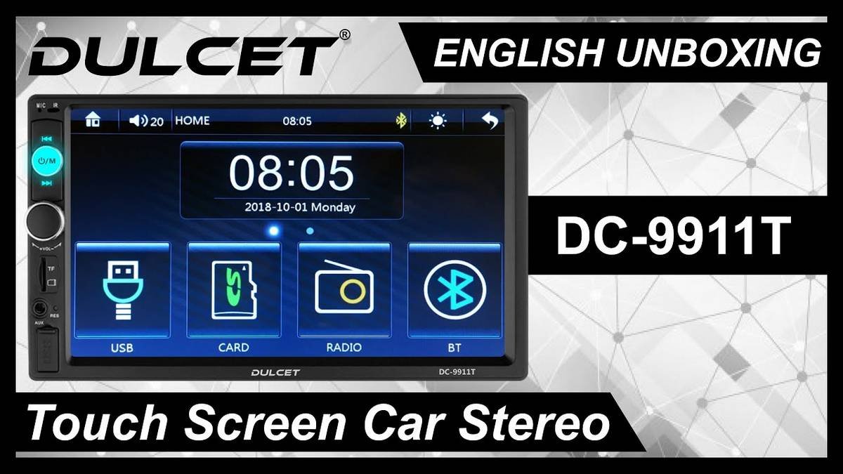 dulcet dc9911t car audio system
