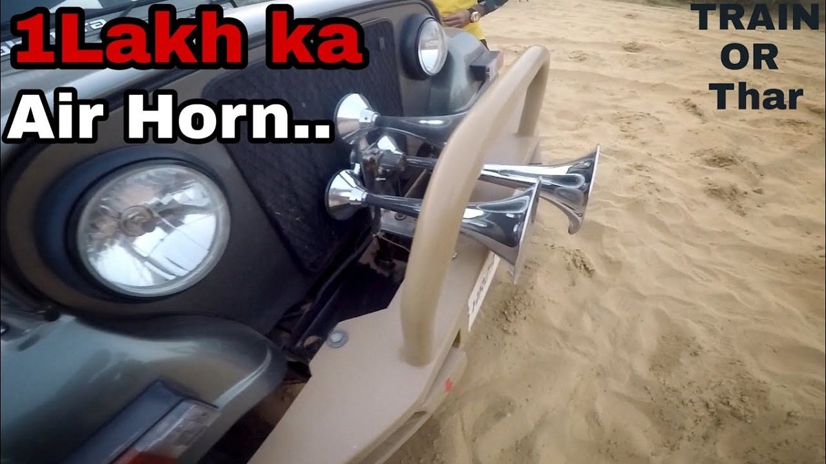 Mahindra Thar Installed With A Train’s Horn Worth Rs 1.00 Lakh