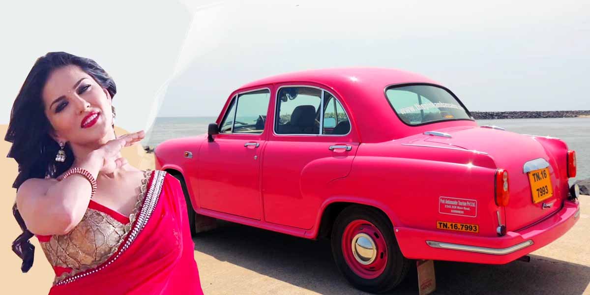 Sunny Leone's Dream Car PINK Hindustan Ambassador