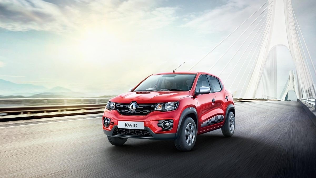 renault kwid three quater front red colour